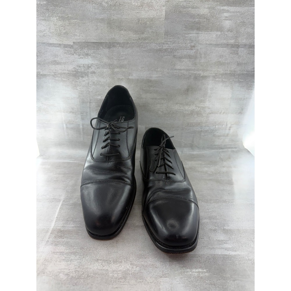 Florsheim Men Black Leather Cap Toe Oxford Dress Shoes 17168-01 Size 10.5B